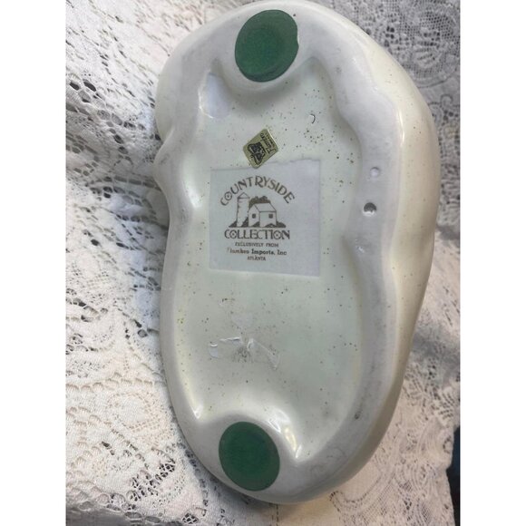 Vintage Flambo Country Collection Ceramic Sleeping Cat Figurine - Ivory With Bro - Picture 8 of 8